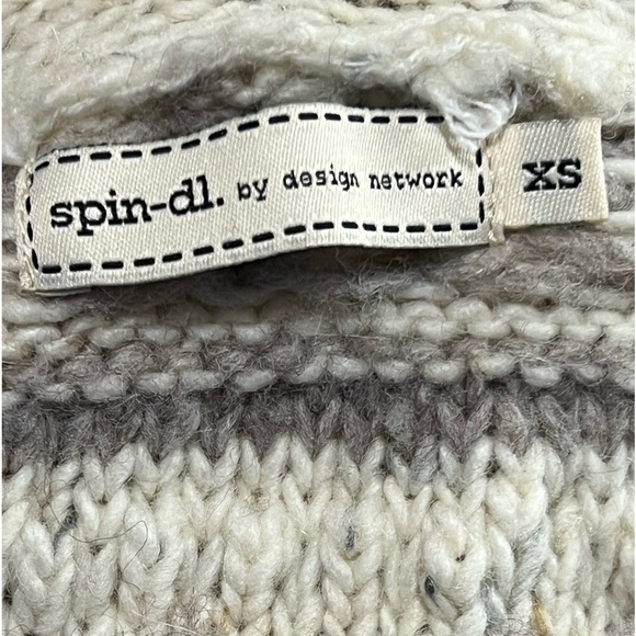 Spin-dl. Design Network Open Shawl Collar Knit Wool Angora Blend Cardigan XS - Picture 7 of 11
